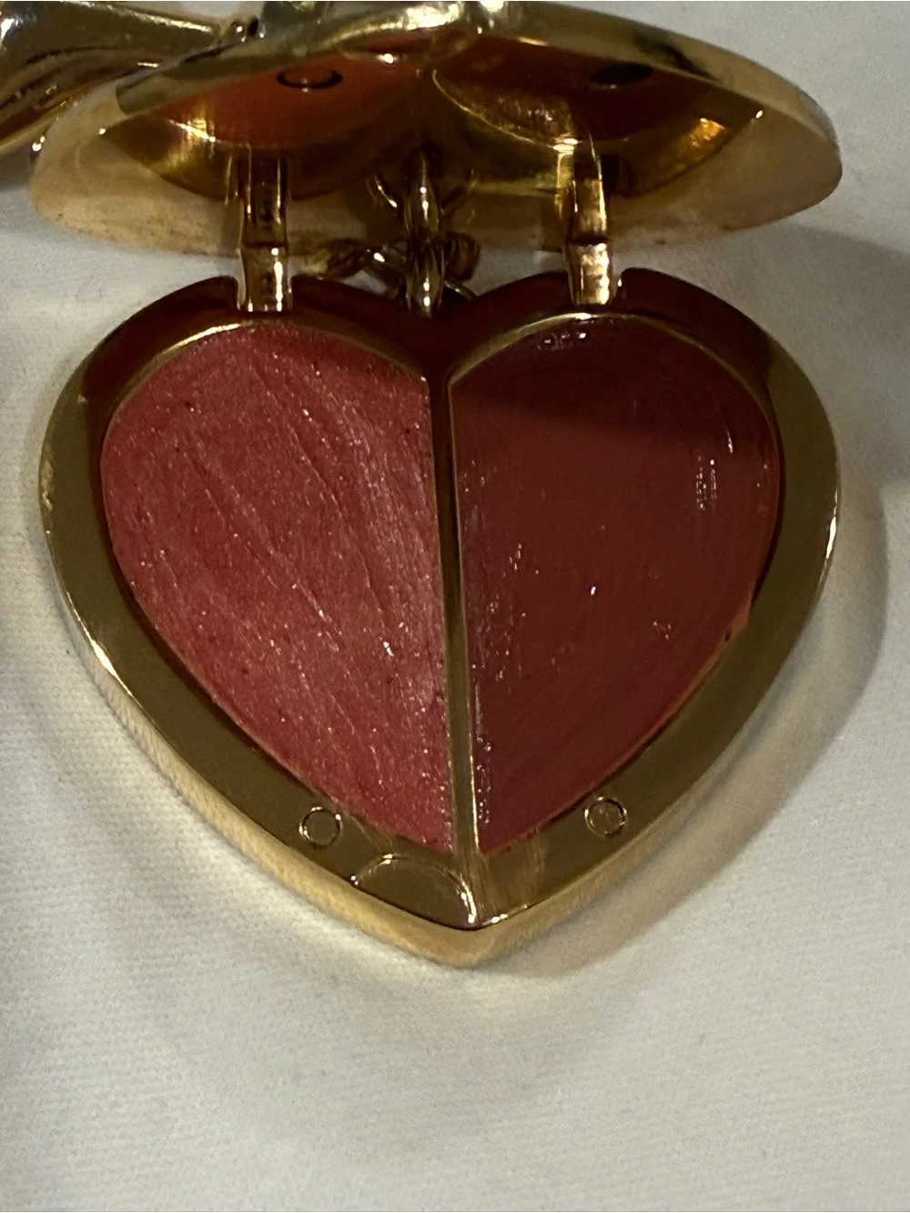 COACH 65th Anniversary Legacy Heart Lipgloss Duo Bag Charm